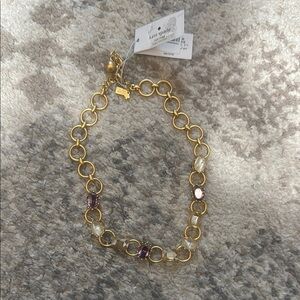 Kate Spade Gold and Purple Necklace with Elegant Design